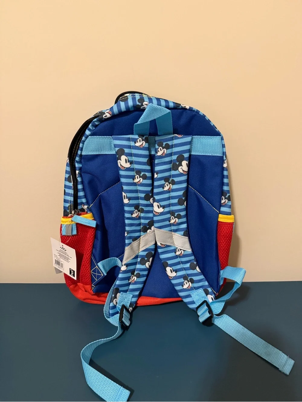 Disney Mickey Mouse Blue, Red & Yellow Kids Backpack